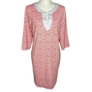 Tommy Bahama Aubrey Island Tunic Dress Red/ultramarine Size M